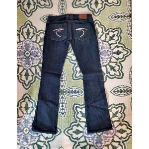 Women's FRANKIE B Low-Rise Bootcut Blue Denim Jeans Sz 26 NWOT